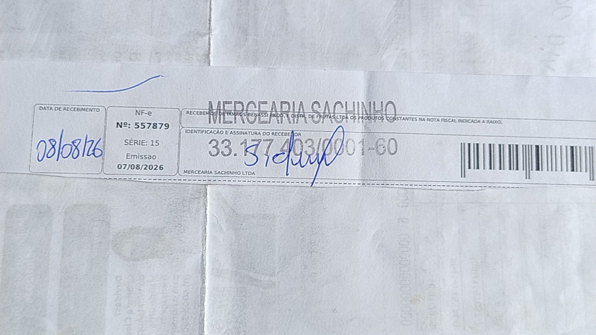 Canhoto 168363493