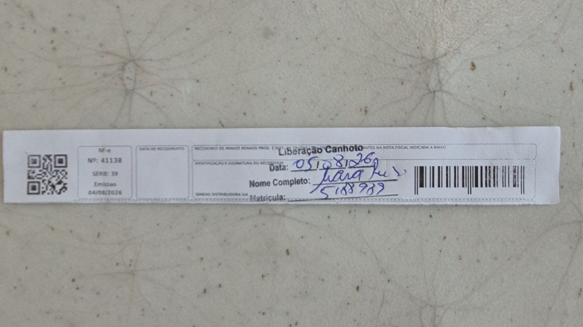 Canhoto 167595593