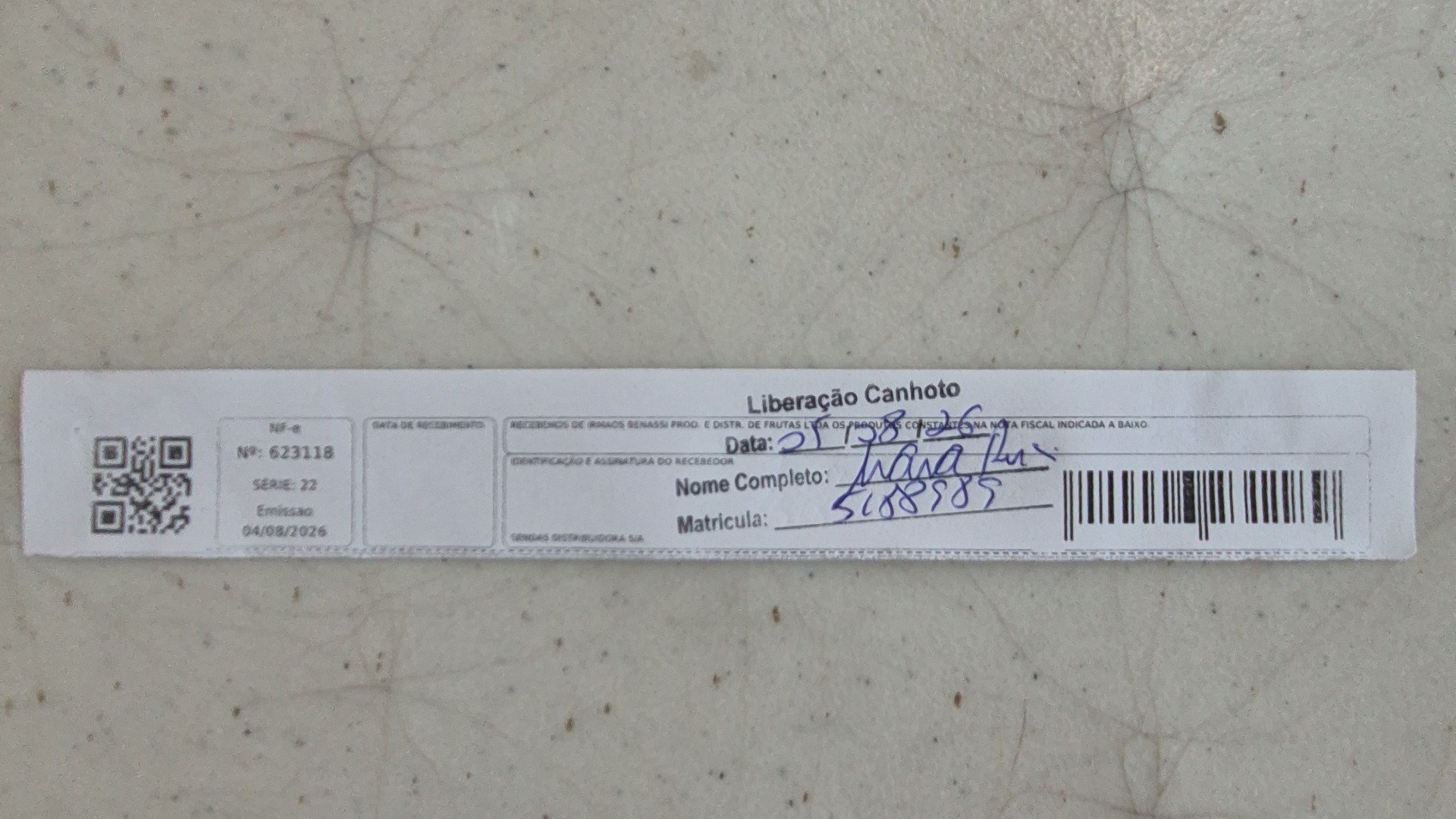 Canhoto 167604993