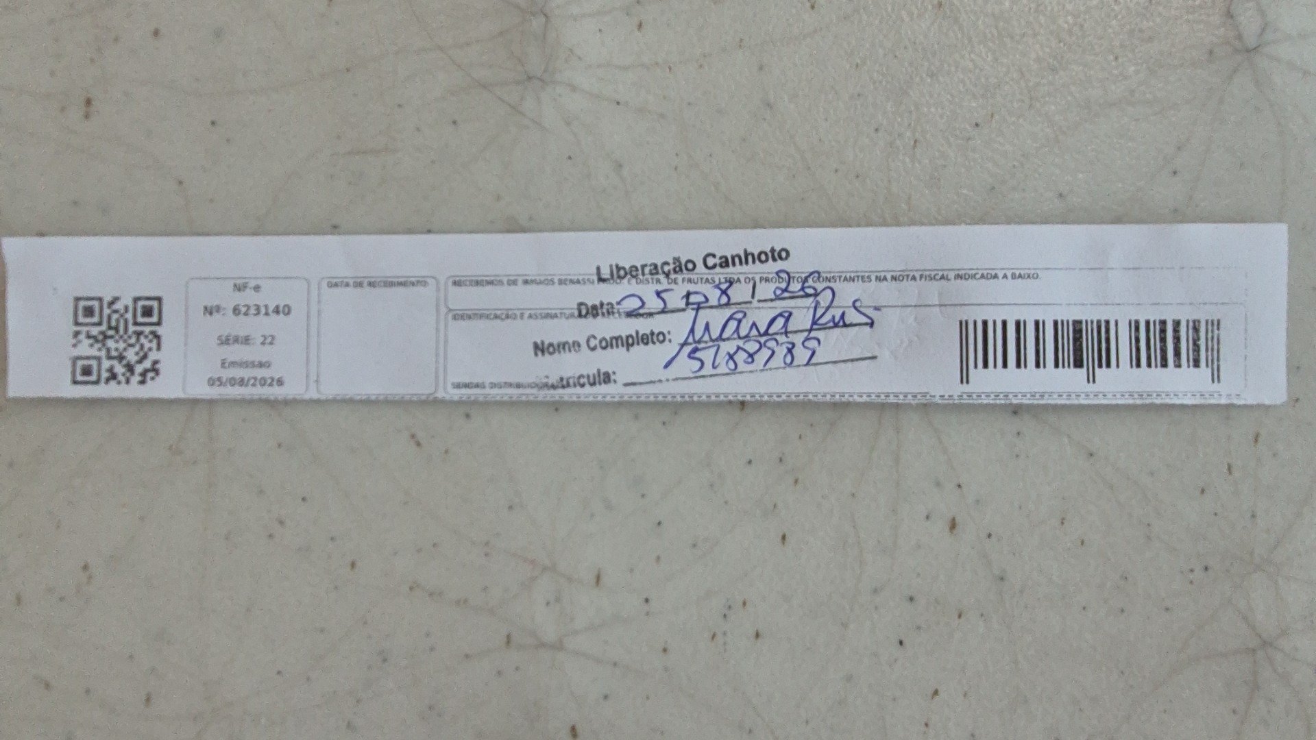 Canhoto 167618093