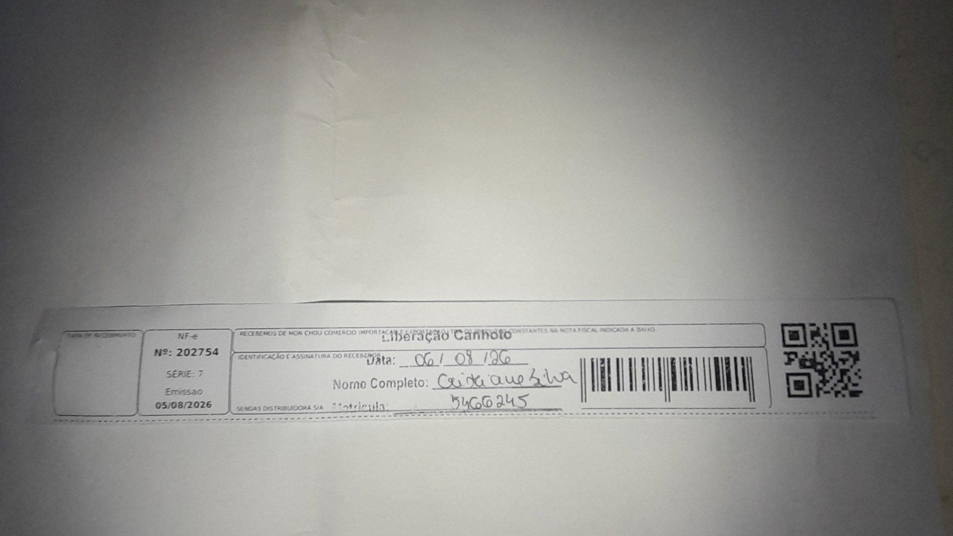 Canhoto 167833993
