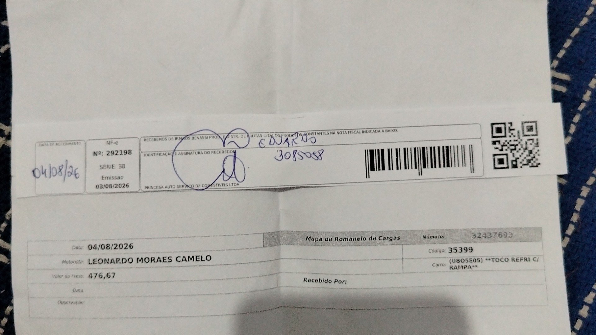 Canhoto 167420693