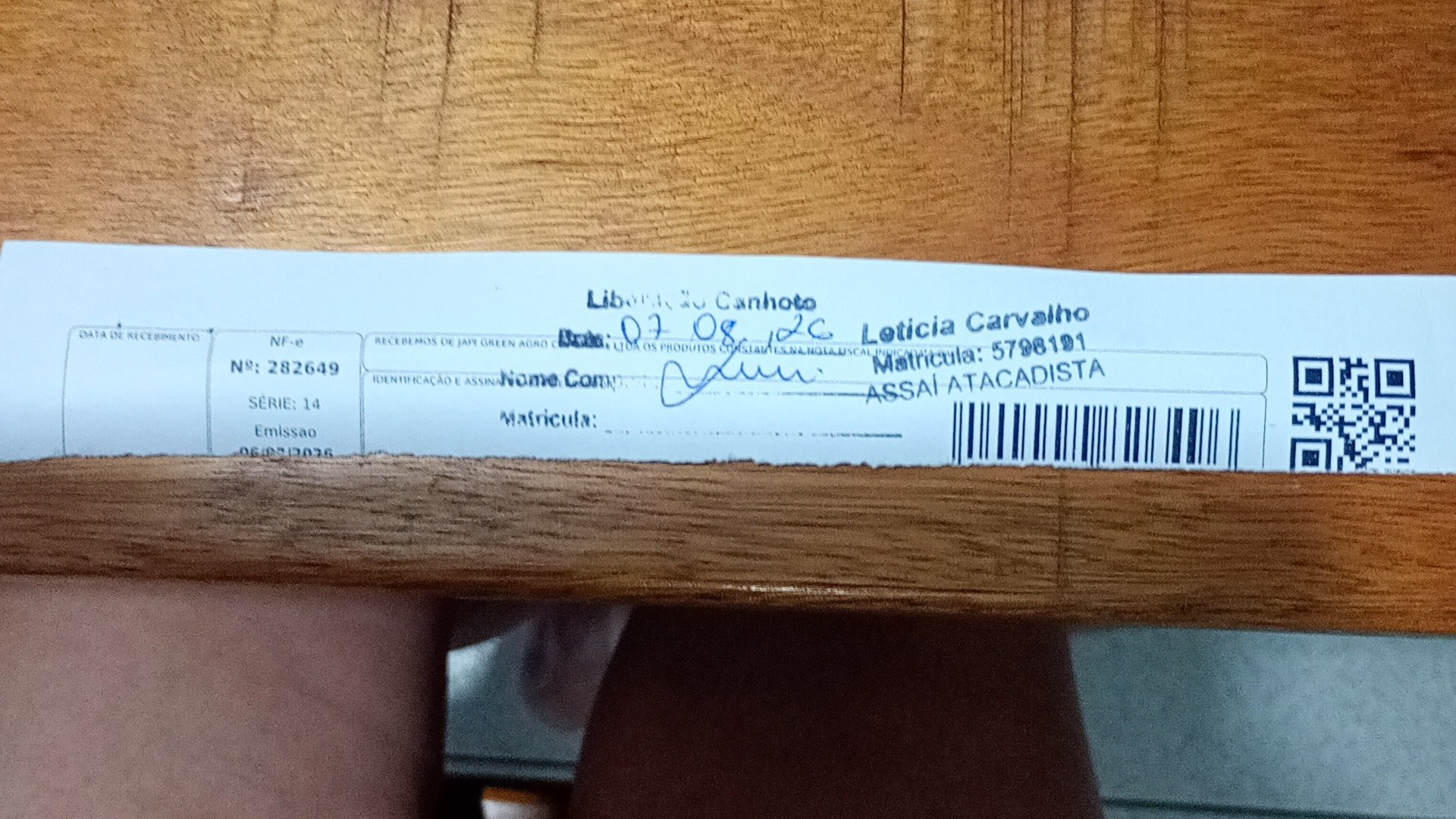 Canhoto 168465593