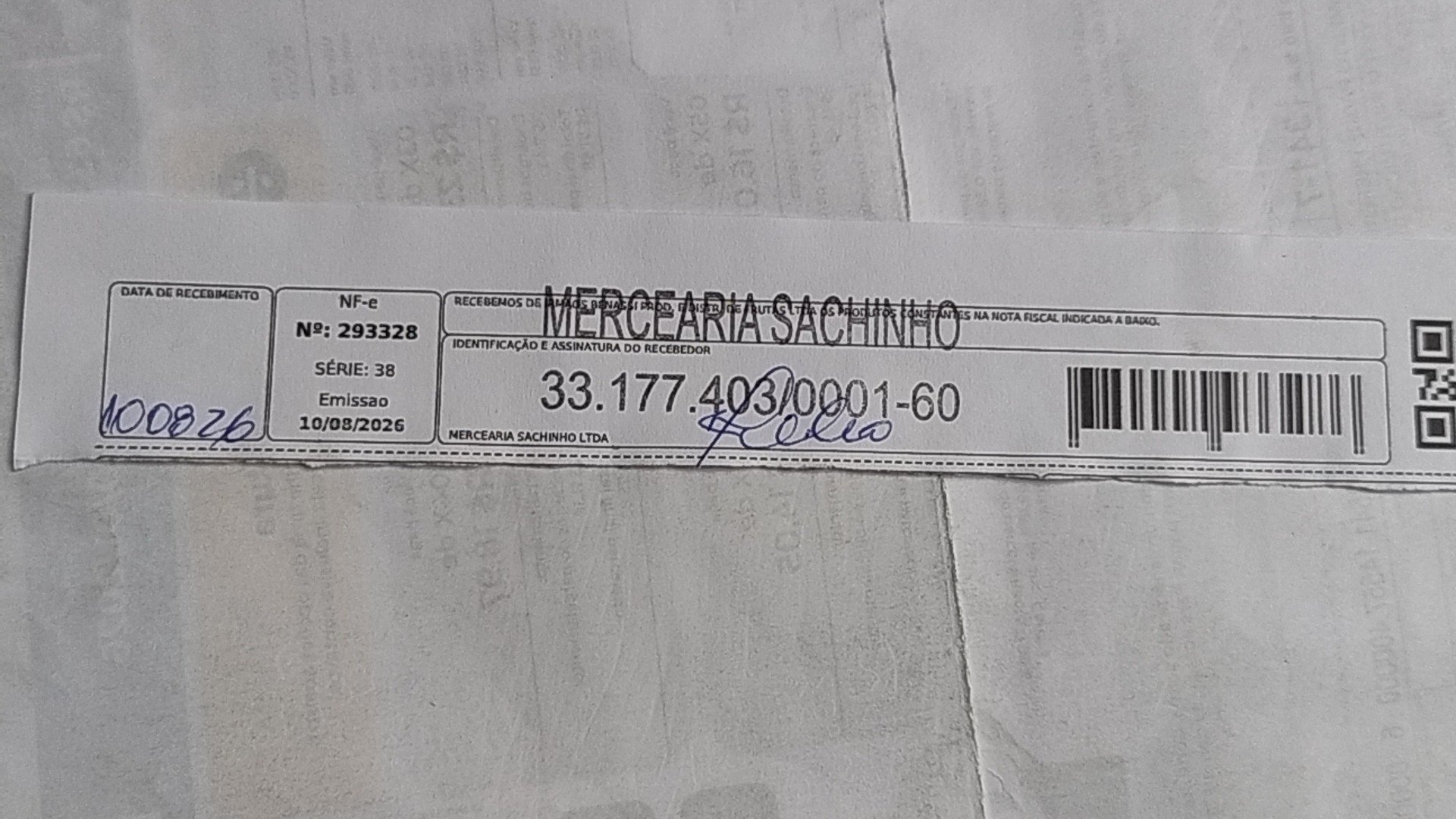 Canhoto 168538893