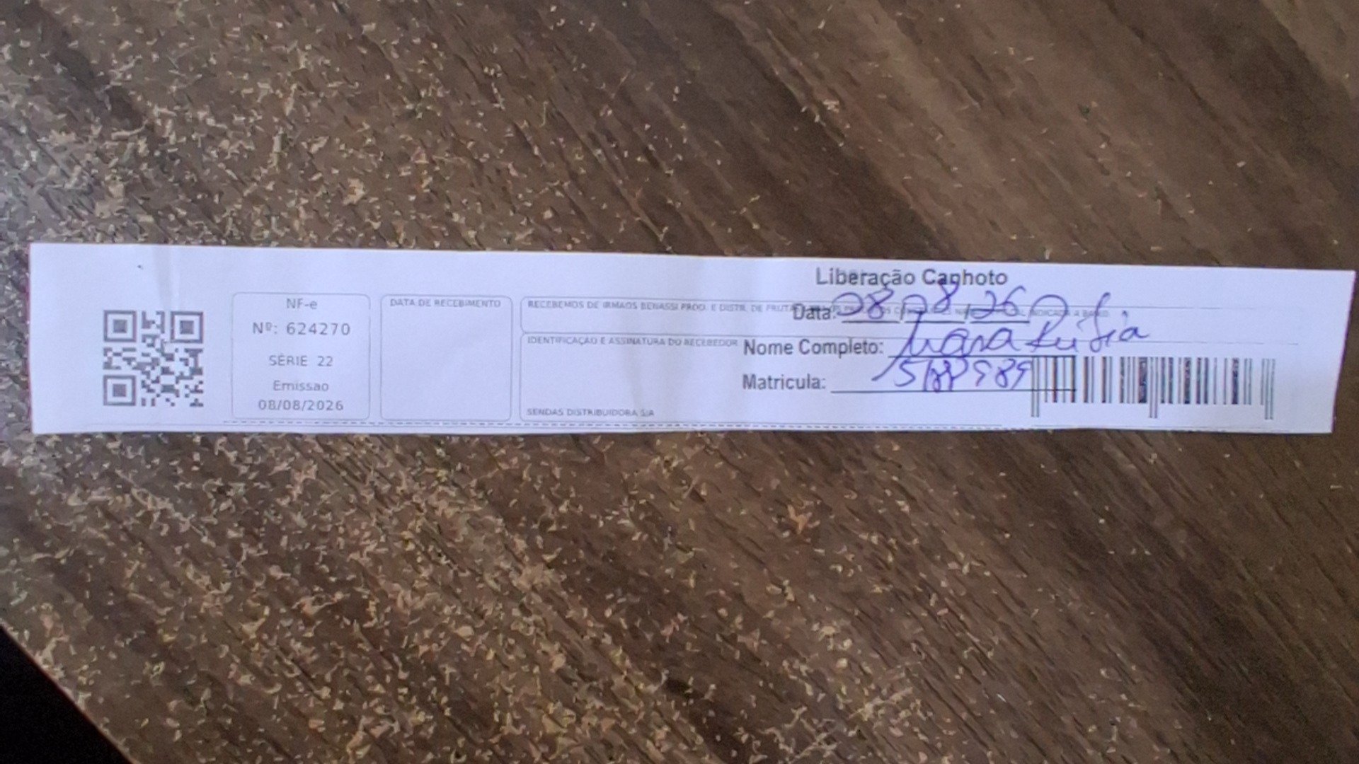 Canhoto 168264293