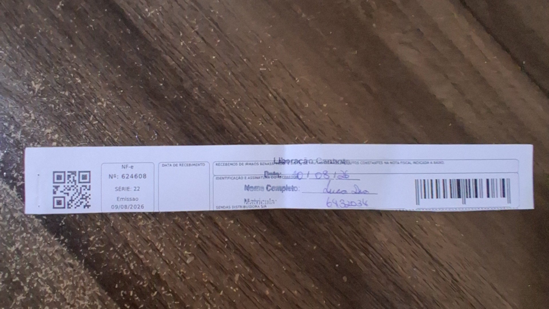 Canhoto 168478393