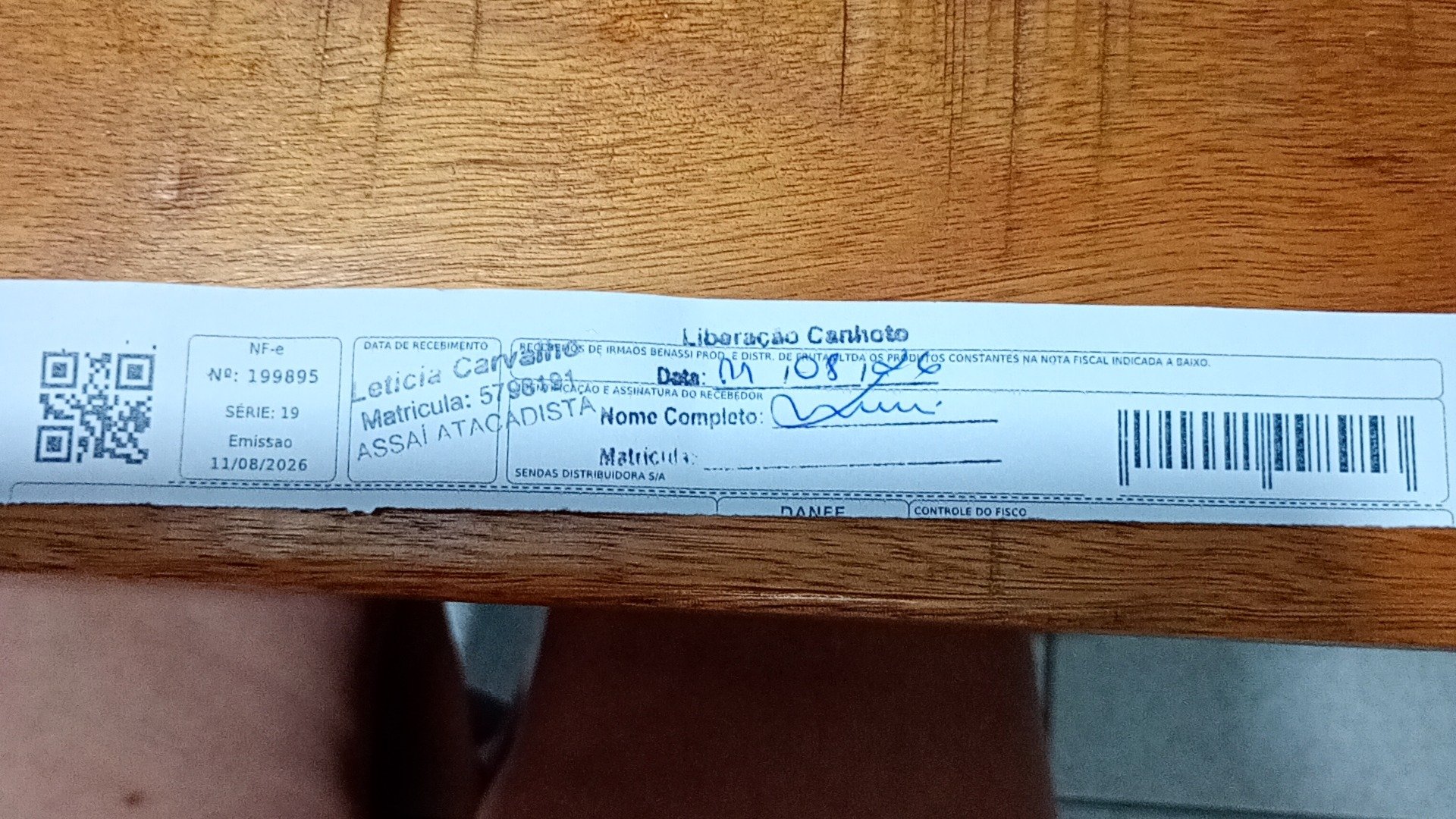 Canhoto 168705393