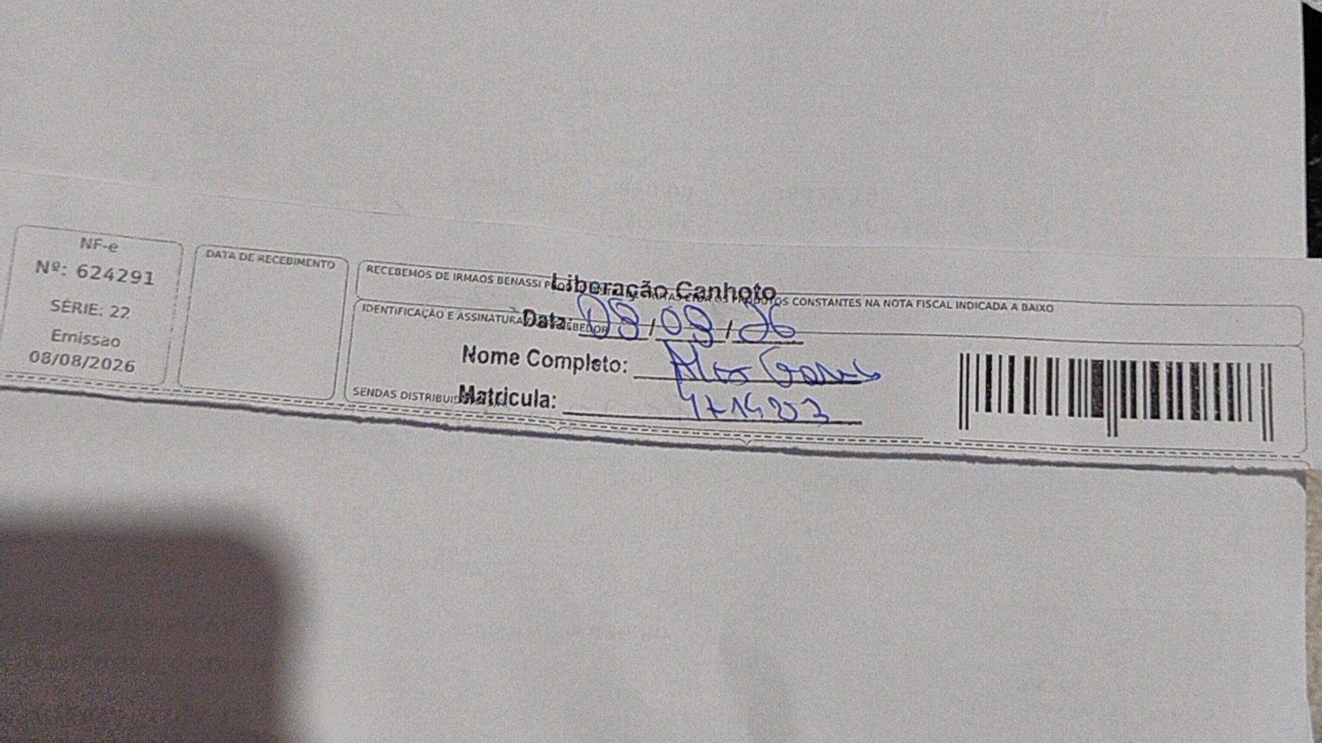 Canhoto 168277093