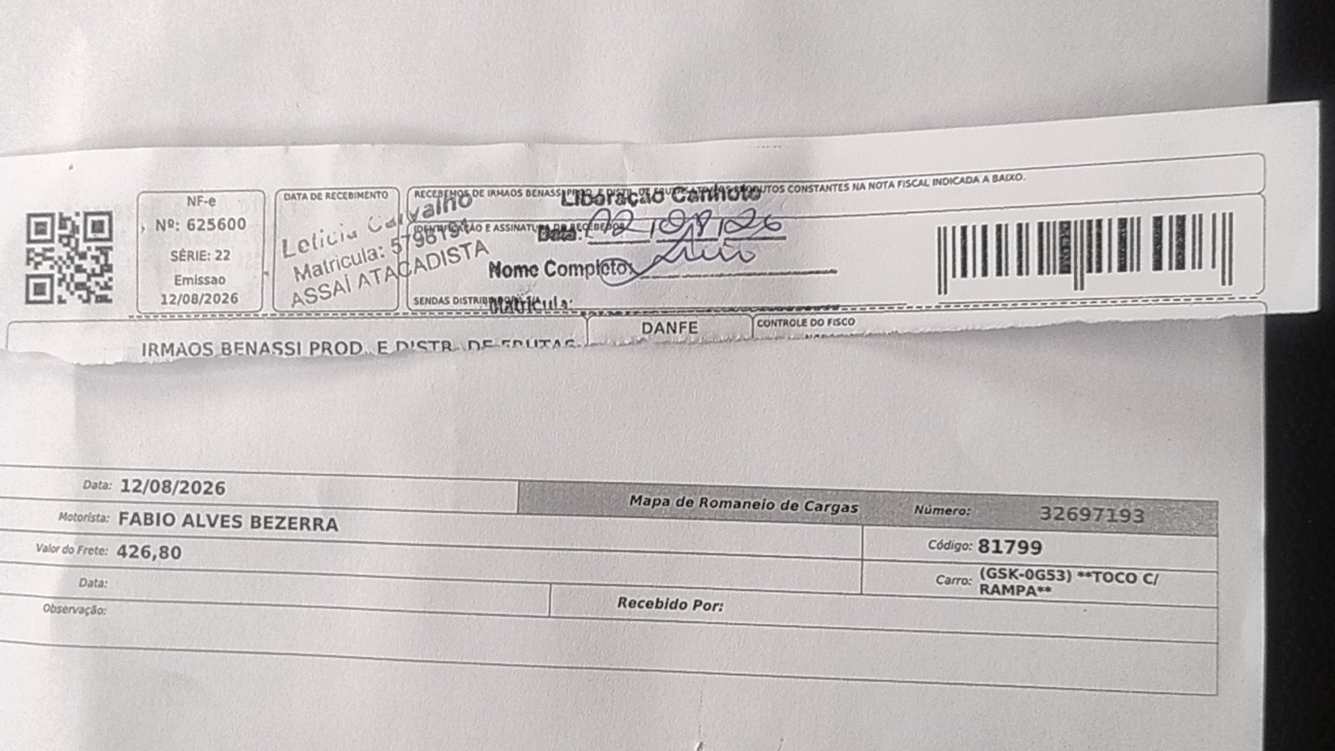 Canhoto 168953593