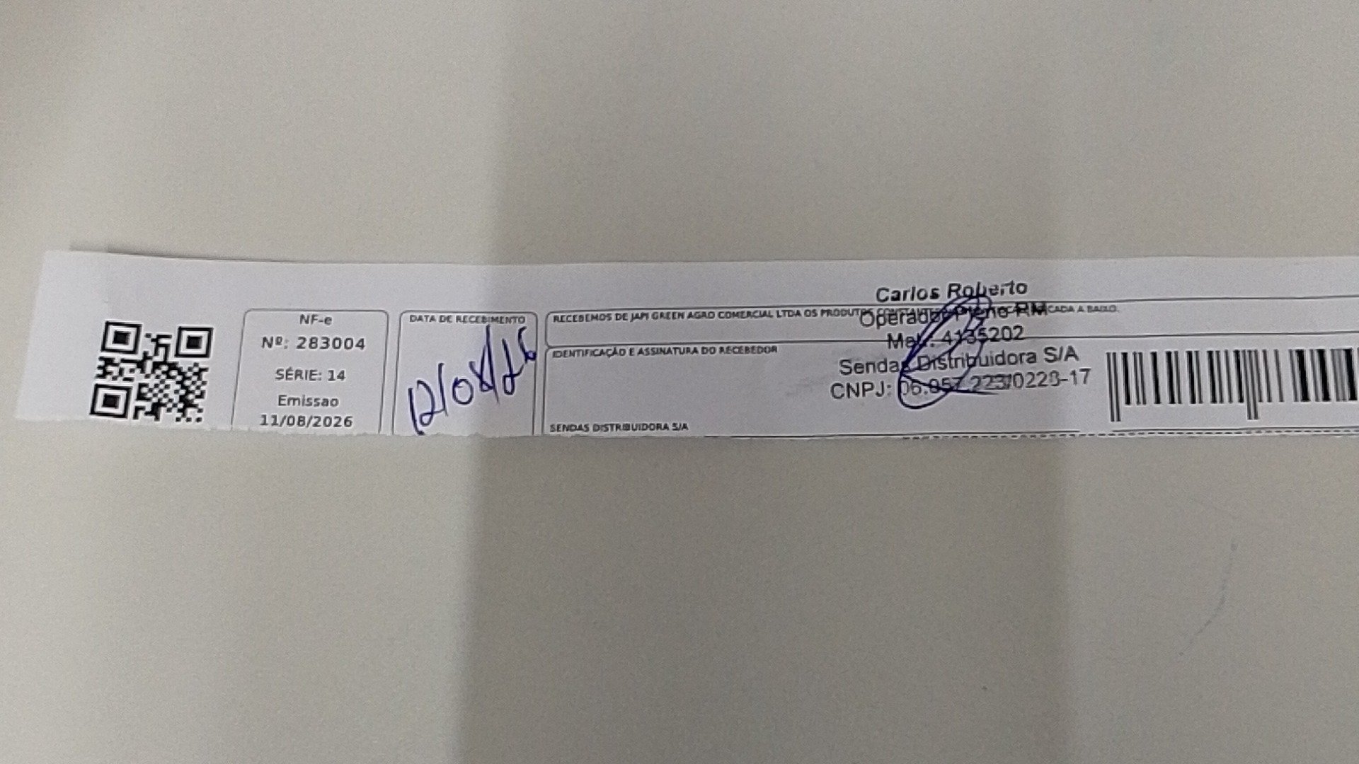 Canhoto 168932693
