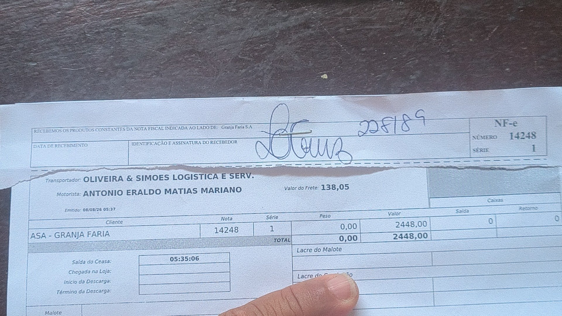 Canhoto 168349693