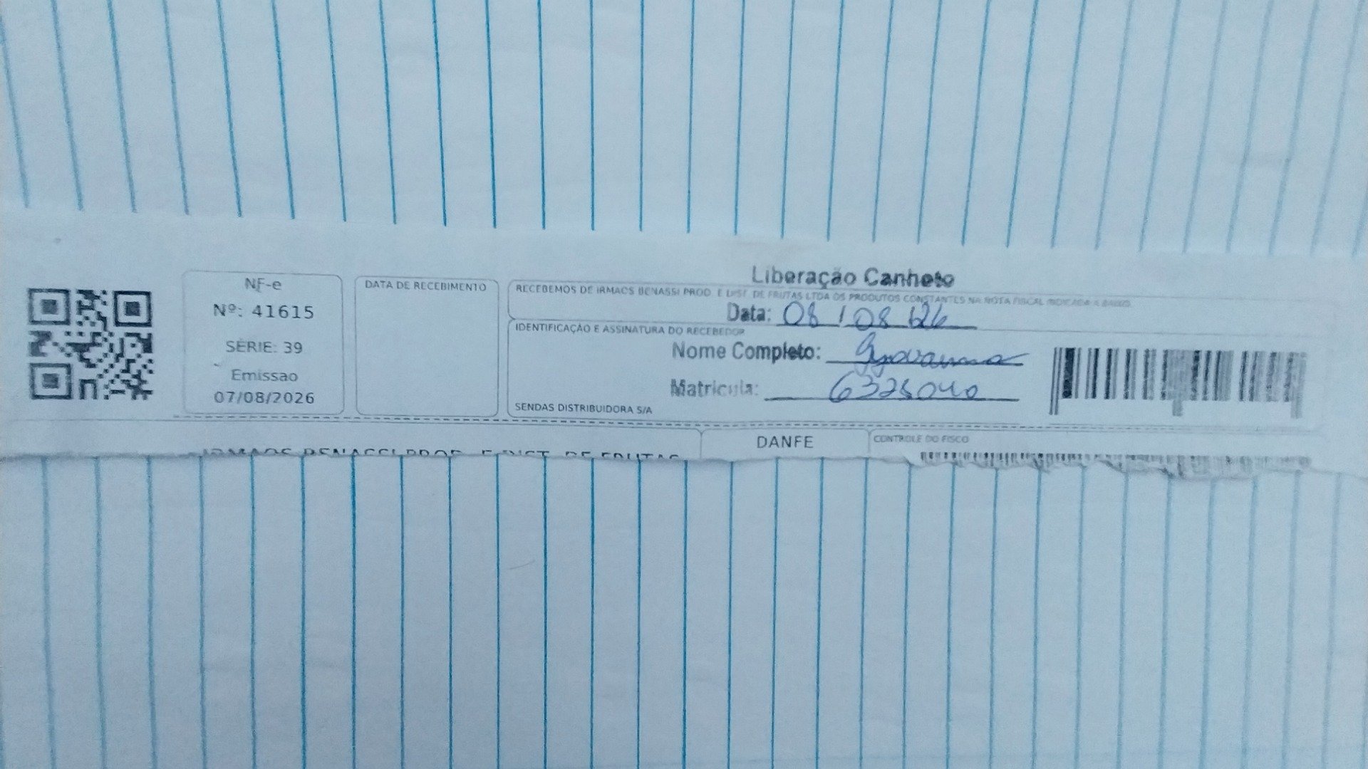 Canhoto 168318593