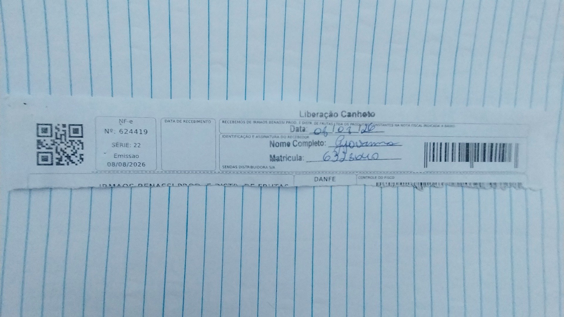 Canhoto 168318793