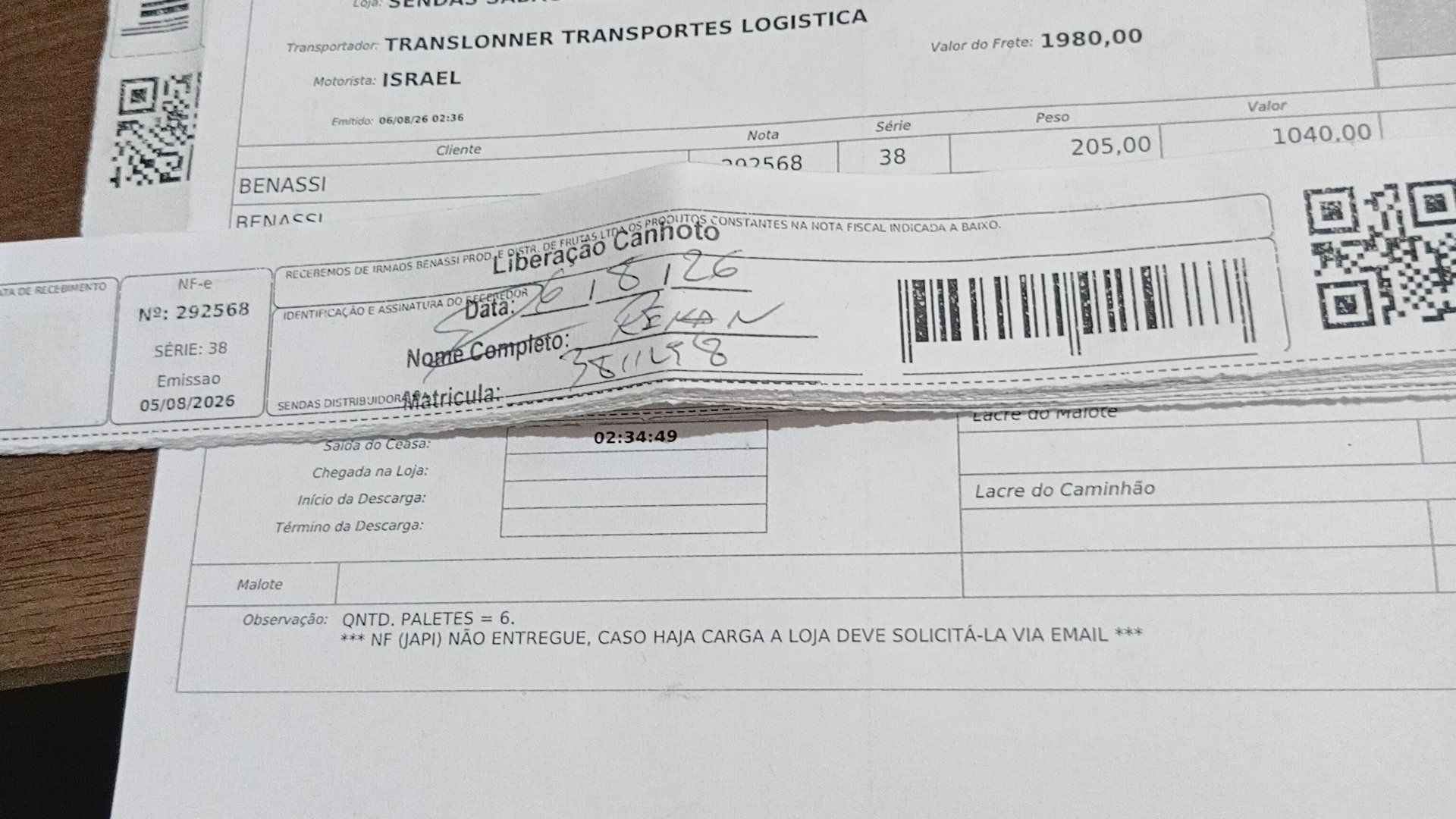 Canhoto 167834593