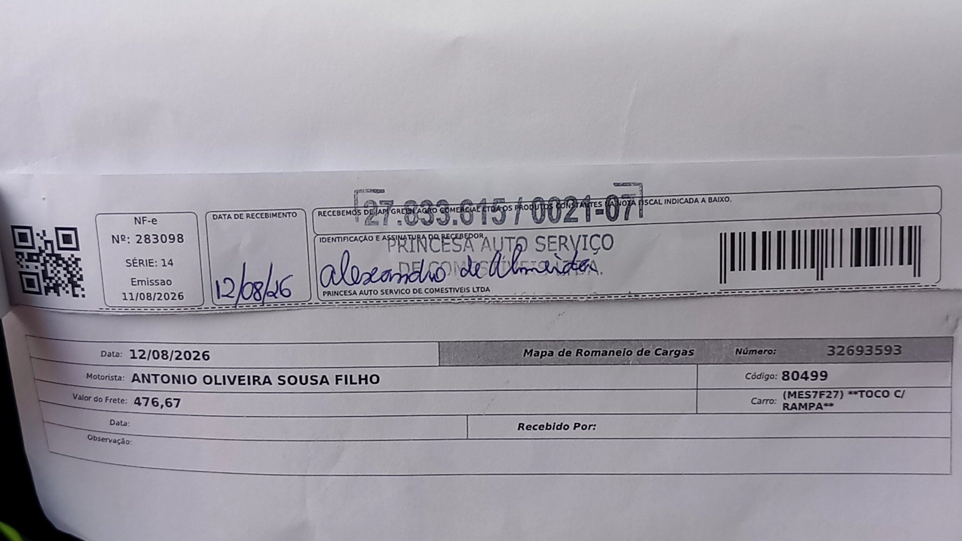 Canhoto 168914993