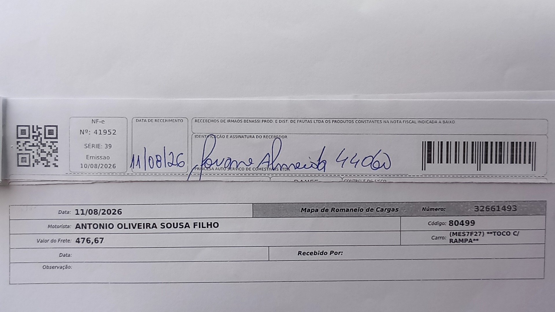 Canhoto 168705693