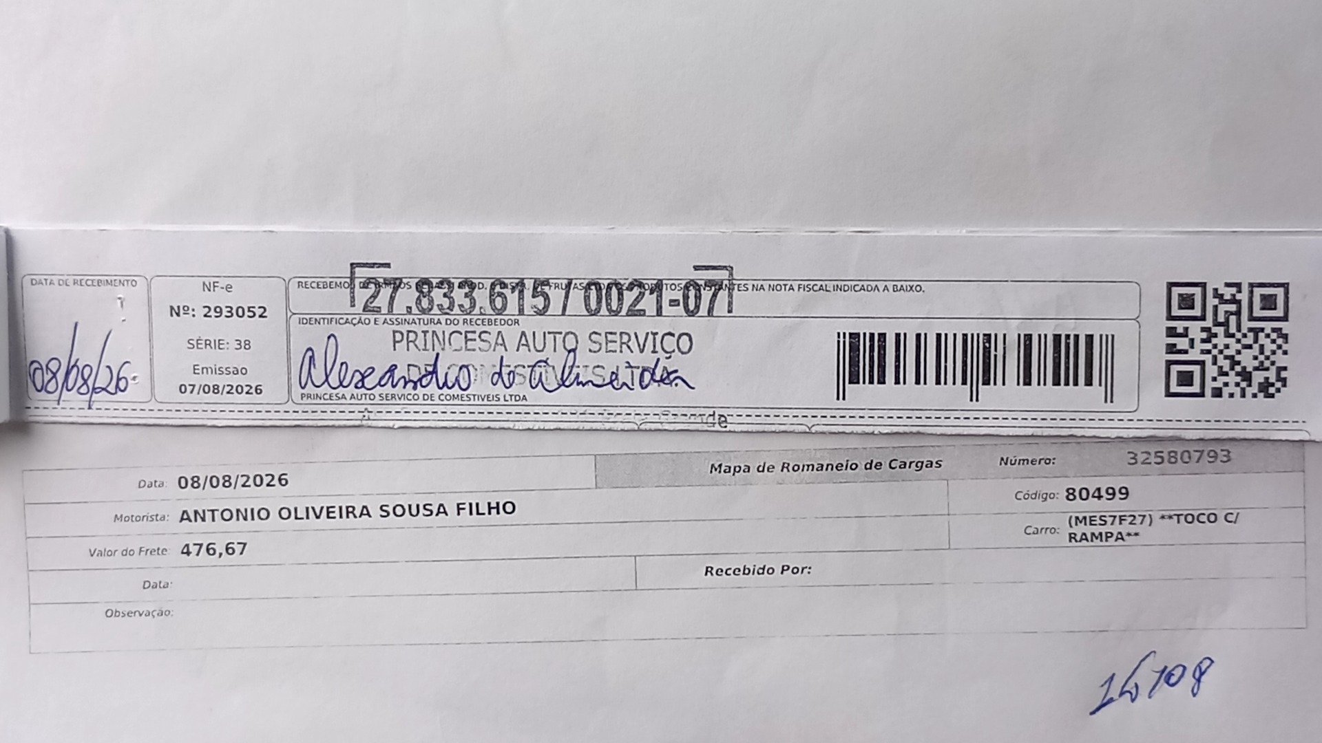 Canhoto 168269393